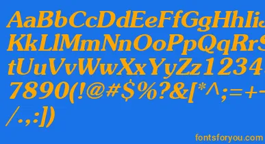 Agsou15 font – Orange Fonts On Blue Background