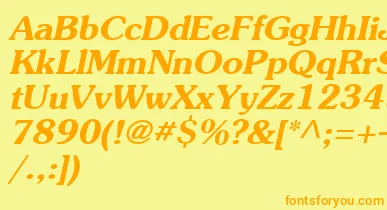 Agsou15 font – Orange Fonts On Yellow Background
