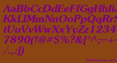 Agsou15 font – Purple Fonts On Brown Background