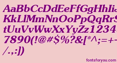 Agsou15 font – Purple Fonts On Pink Background