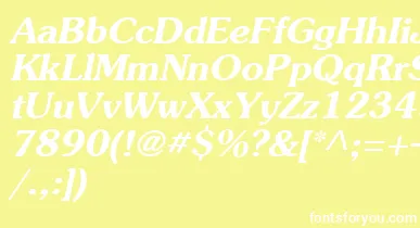 Agsou15 font – White Fonts On Yellow Background