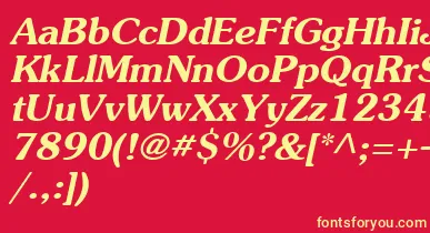 Agsou15 font – Yellow Fonts On Red Background