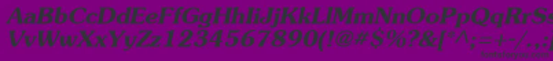 Czcionka Agsou15 – czarne czcionki na fioletowym tle