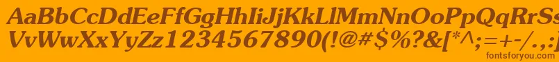 Agsou15 Font – Brown Fonts on Orange Background