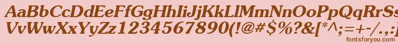 Agsou15 Font – Brown Fonts on Pink Background