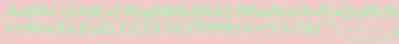 Agsou15 Font – Green Fonts on Pink Background