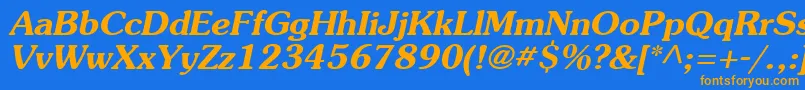 Agsou15 Font – Orange Fonts on Blue Background