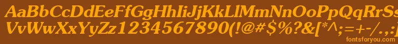 Agsou15 Font – Orange Fonts on Brown Background