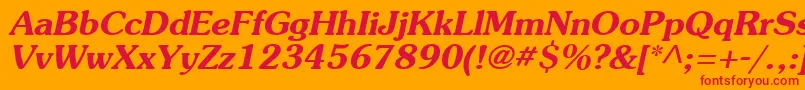 Agsou15 Font – Red Fonts on Orange Background