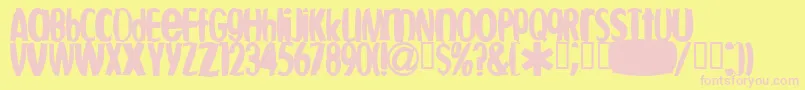 Fishbowl Font – Pink Fonts on Yellow Background