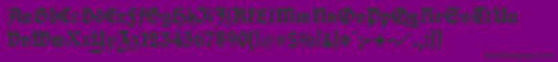 フォントUnifrakturcookBold – 紫の背景に黒い文字