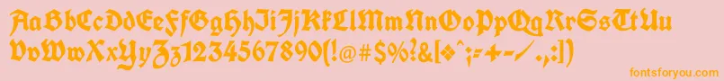 UnifrakturcookBold Font – Orange Fonts on Pink Background