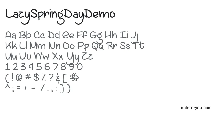 LazySpringDayDemo Font – alphabet, numbers, special characters