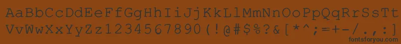 Шрифт Escapetypewritercmedium – чёрные шрифты на коричневом фоне
