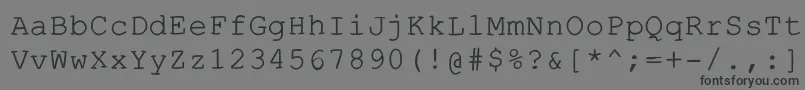 fuente Escapetypewritercmedium – Fuentes Negras Sobre Fondo Gris