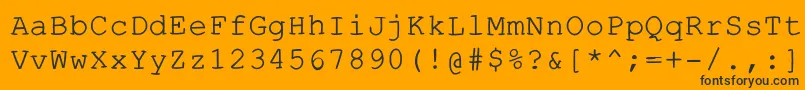 fuente Escapetypewritercmedium – Fuentes Negras Sobre Fondo Naranja