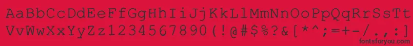 Escapetypewritercmedium Font – Black Fonts on Red Background