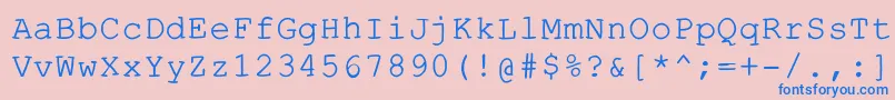 Escapetypewritercmedium Font – Blue Fonts on Pink Background