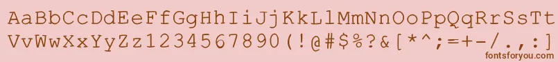 Escapetypewritercmedium Font – Brown Fonts on Pink Background