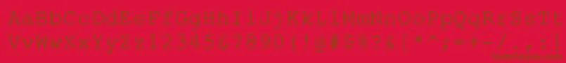 fuente Escapetypewritercmedium – Fuentes Marrones Sobre Fondo Rojo