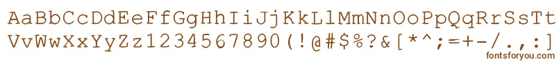 Escapetypewritercmedium Font – Brown Fonts on White Background