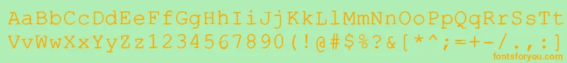 Escapetypewritercmedium Font – Orange Fonts on Green Background