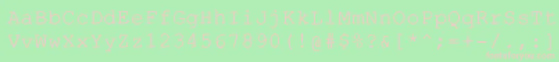 Escapetypewritercmedium Font – Pink Fonts on Green Background