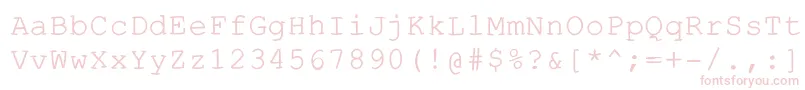 Escapetypewritercmedium Font – Pink Fonts on White Background