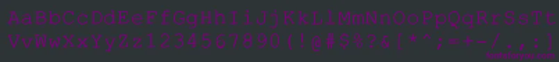 Escapetypewritercmedium Font – Purple Fonts on Black Background