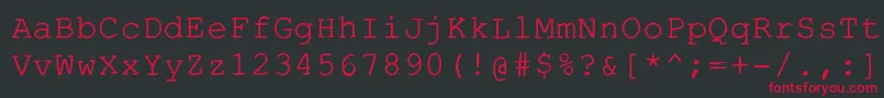 fuente Escapetypewritercmedium – Fuentes Rojas Sobre Fondo Negro