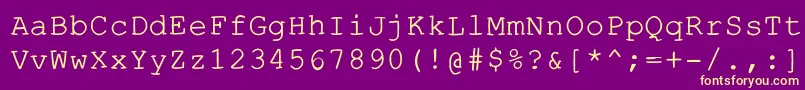 Шрифт Escapetypewritercmedium – жёлтые шрифты на фиолетовом фоне