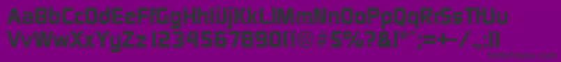 DigitalserialXboldRegular-fontti – mustat fontit violetilla taustalla