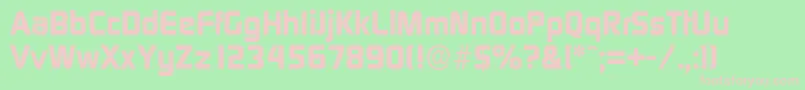 DigitalserialXboldRegular Font – Pink Fonts on Green Background