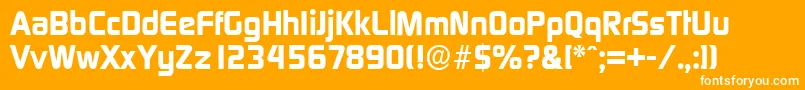DigitalserialXboldRegular Font – White Fonts on Orange Background
