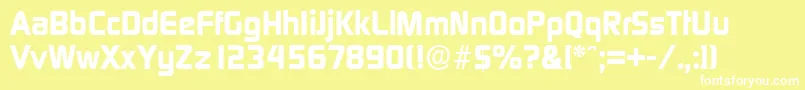 DigitalserialXboldRegular Font – White Fonts on Yellow Background