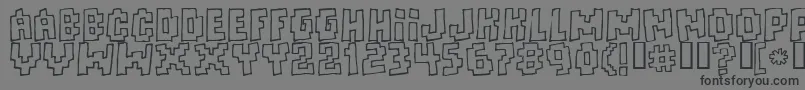 Fonte Freaks ffy – fontes pretas em um fundo cinza