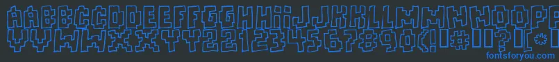 Czcionka Freaks ffy – niebieskie czcionki na czarnym tle