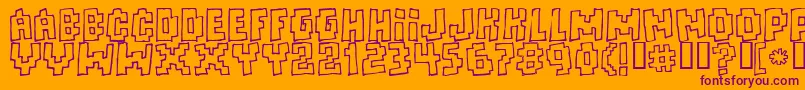 Więcej informacji o czcionce Freaks ffy Czcionka Freaks ffy – fioletowe czcionki na pomarańczowym tle