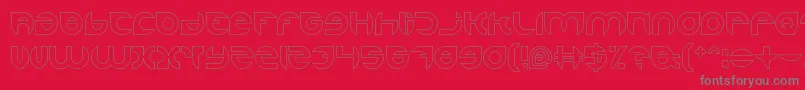 AlexandraHollow Font – Gray Fonts on Red Background