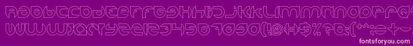 AlexandraHollow-fontti – vaaleanpunaiset fontit violetilla taustalla