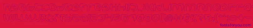 AlexandraHollow-Schriftart – Violette Schriften auf rotem Hintergrund
