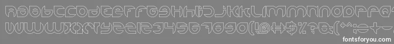 AlexandraHollow-Schriftart – Weiße Schriften auf grauem Hintergrund