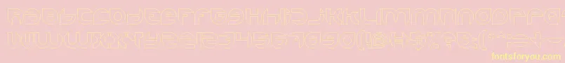AlexandraHollow-Schriftart – Gelbe Schriften auf rosa Hintergrund