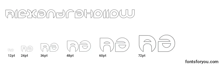 Размеры шрифта AlexandraHollow