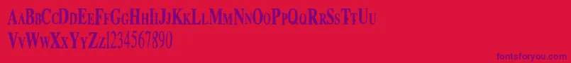 Boutique Font – Purple Fonts on Red Background