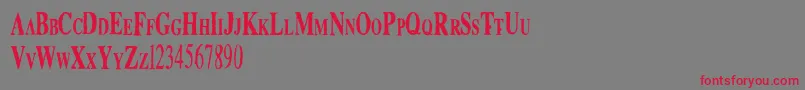 Boutique Font – Red Fonts on Gray Background