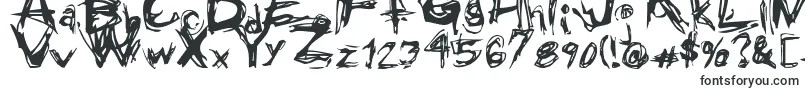 Шрифт Grunge2 – формы шрифтов