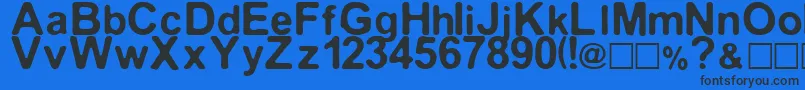 Median30 Font – Black Fonts on Blue Background