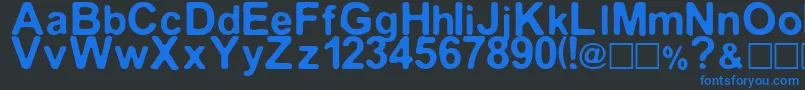 Median30 Font – Blue Fonts on Black Background