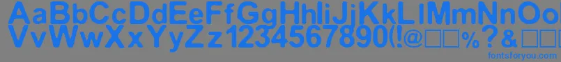 Median30 Font – Blue Fonts on Gray Background